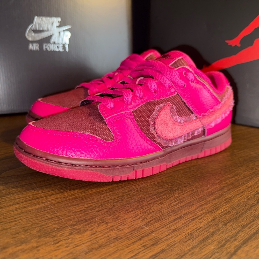 Nike Kids Dunk Low Hot Pink Sneakers